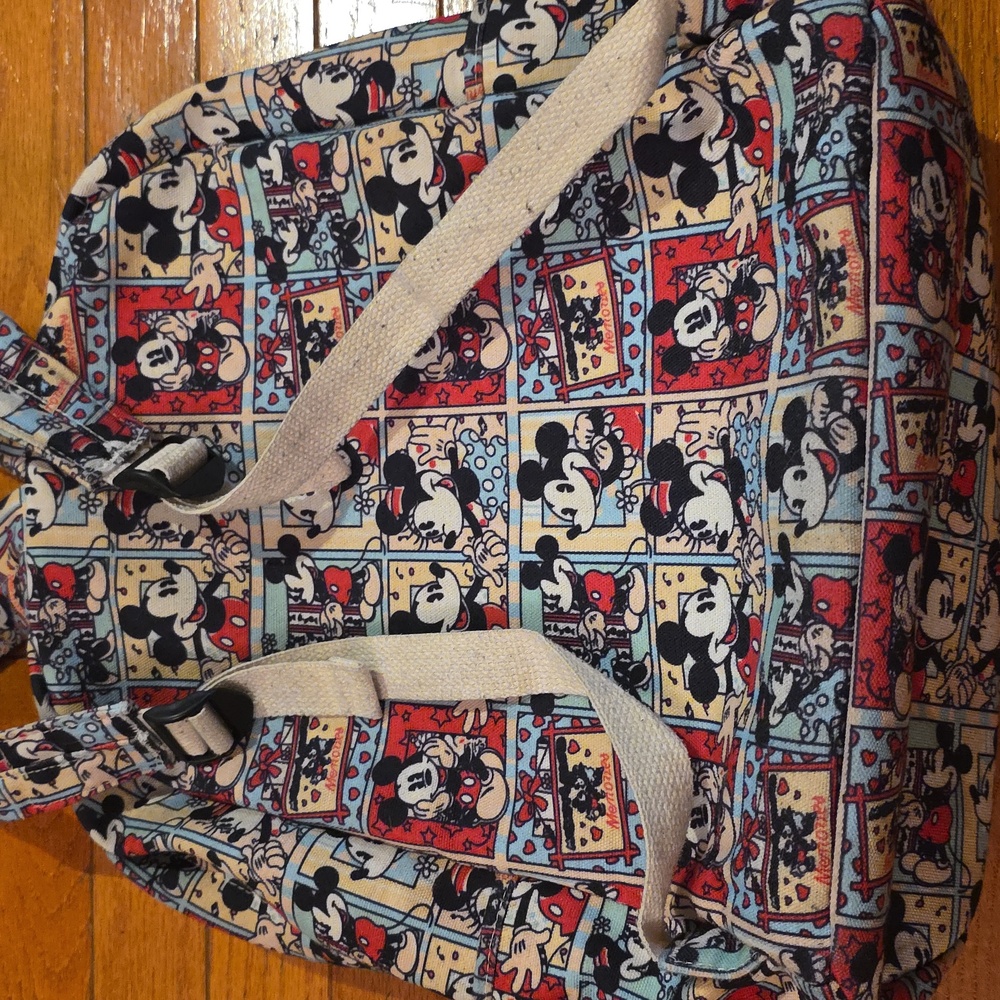 Disney Backpack - Mickey And Minnie Mouse Canvas Backpack - Picture 14 of 15